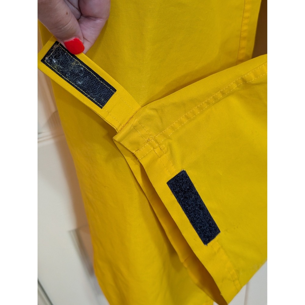 Vintage Y2K Yellow Convertible Parachute Cargo Pants Gorpcore Wide-Leg W/ Flaws - Picture 12 of 16